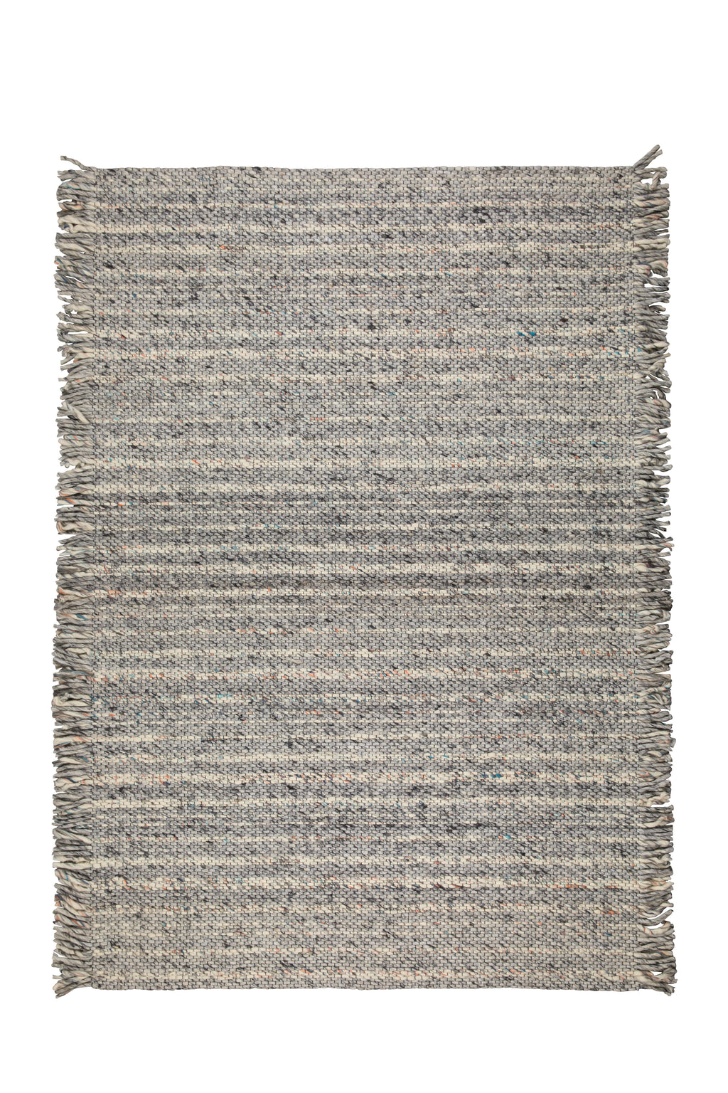 Frills - Rectangular Rug - Wool - Grey/Blue