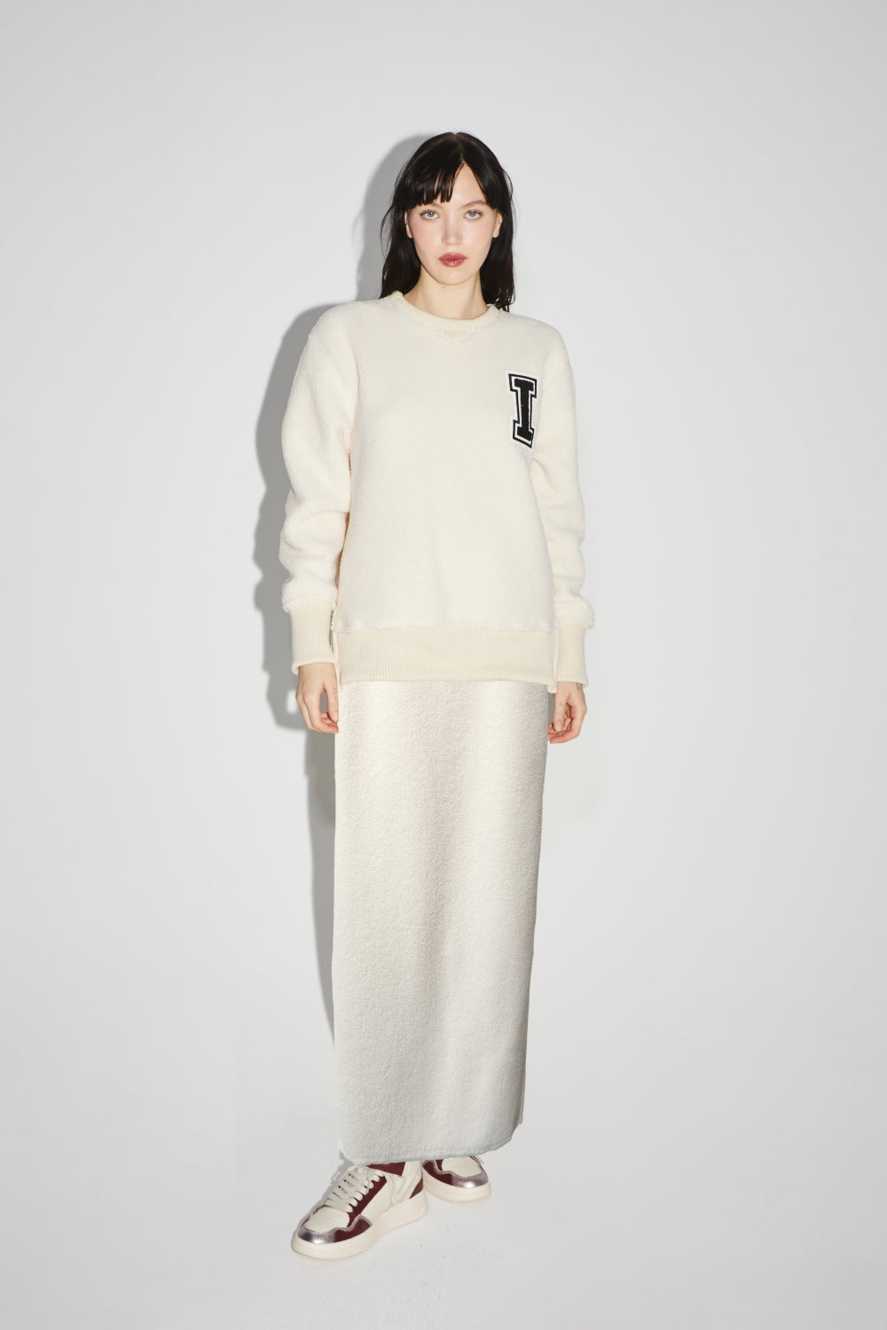 The Blake Preppy White Maxi Skirt