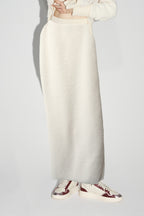 The Blake Preppy White Maxi Skirt