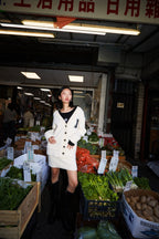 Jackson Preppy White Cardigan Jacket - White
