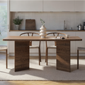Loft - Mesa de Comedor con Tablero Rectangular y 2 Patas - Nogal