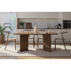 Loft - Mesa de Comedor con Tablero Rectangular y 2 Patas - Nogal