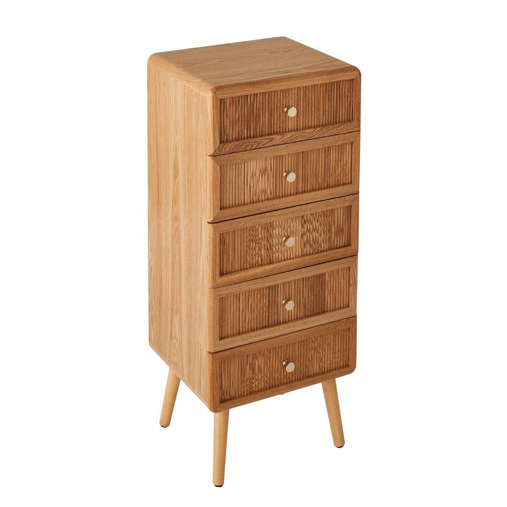 Ava - 5-Drawer Chest of Drawers - Slatted