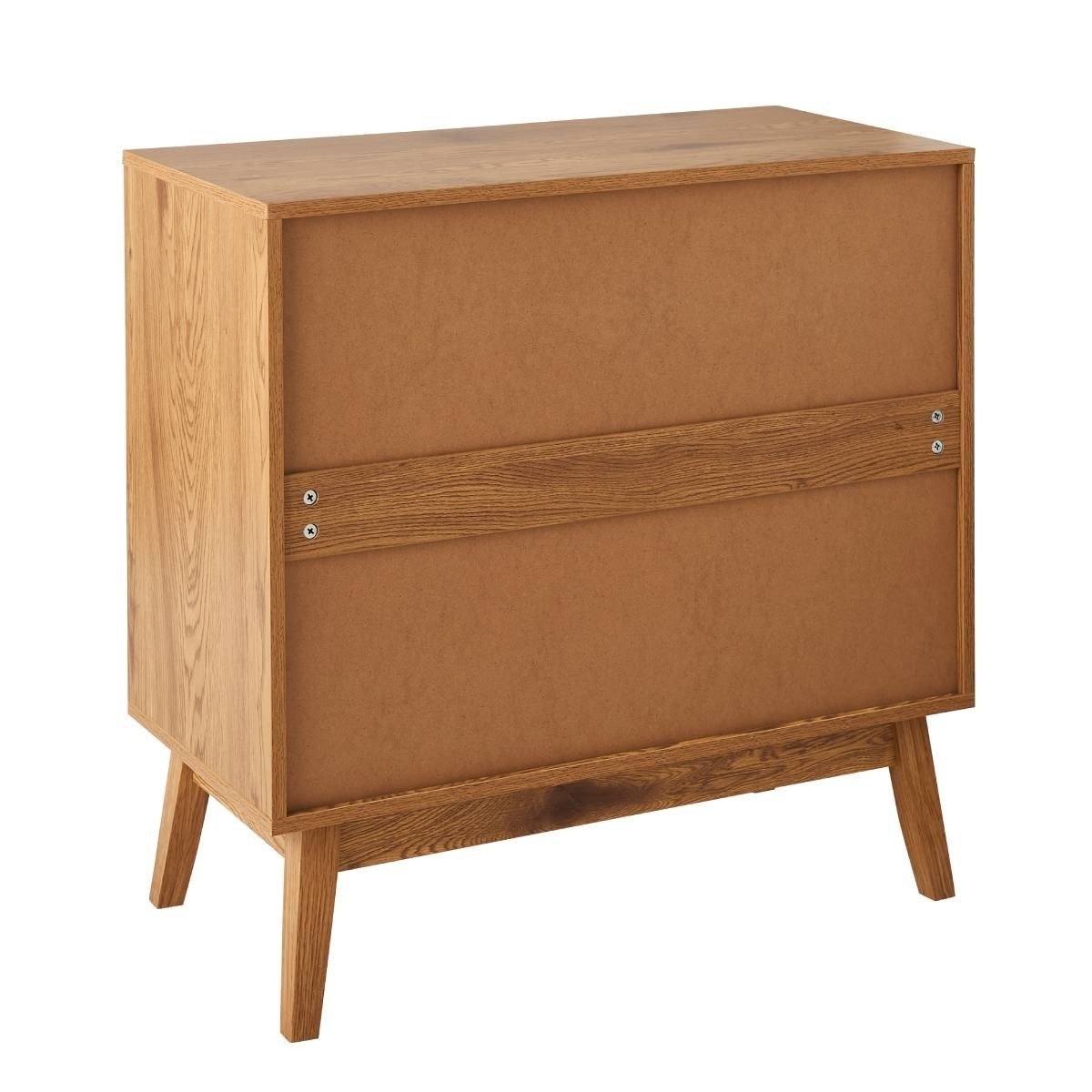 Alia - Cómoda 3 cajones - Madera y ratán