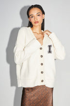 Jackson Preppy White Cardigan Jacket - White