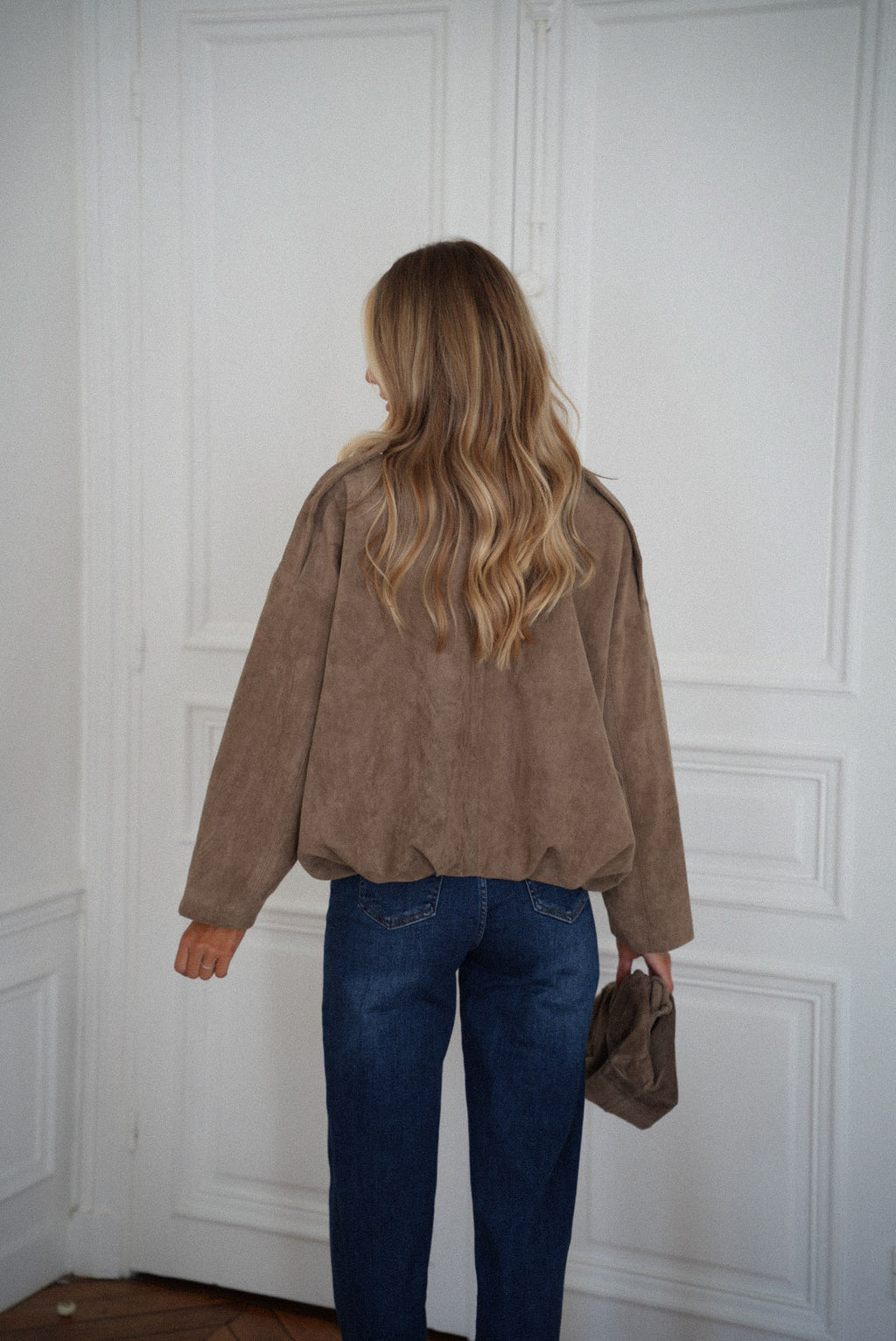 Chaqueta de ante Delfine - Taupe