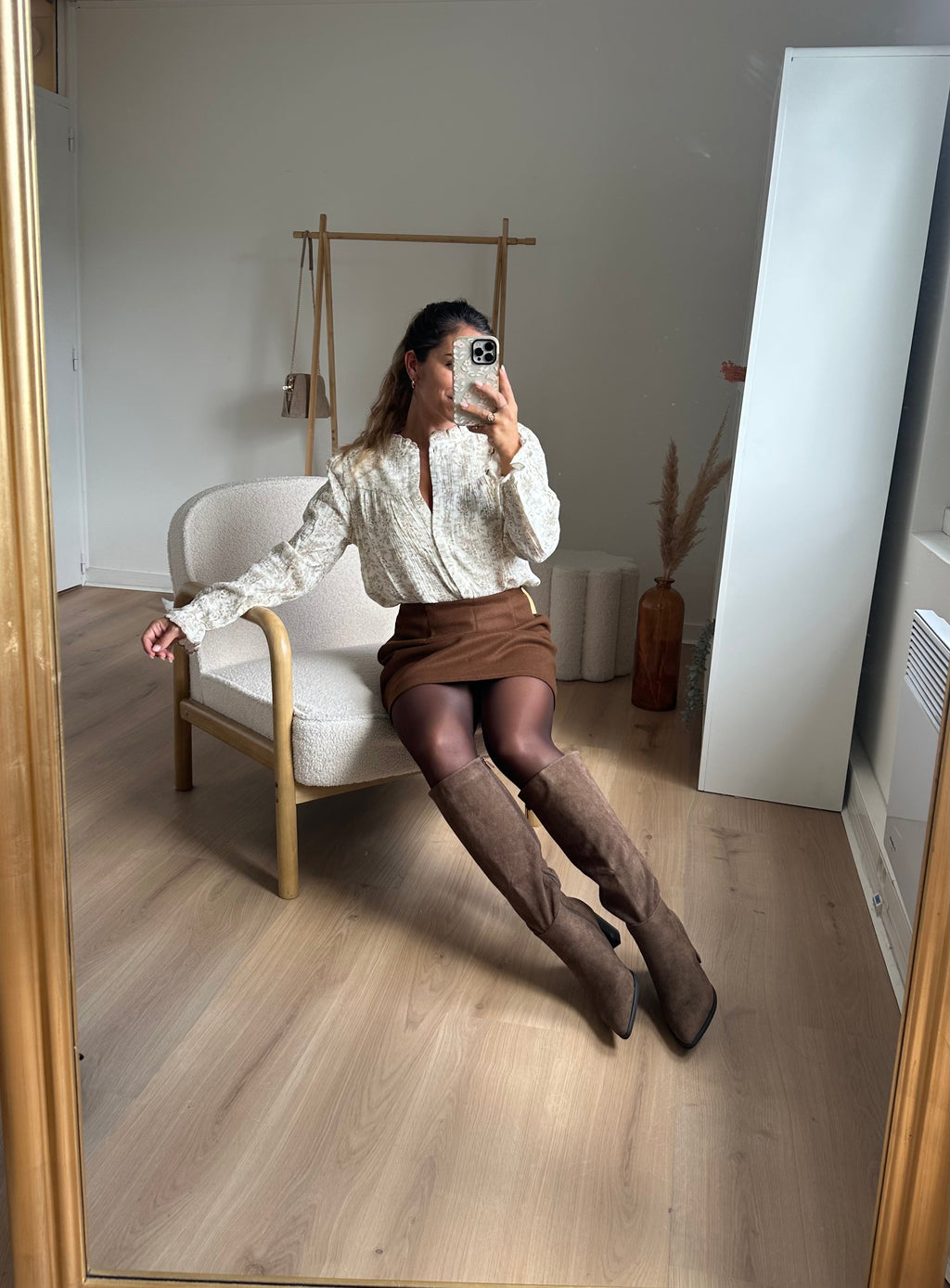 Bottes en suédine Léane taupe