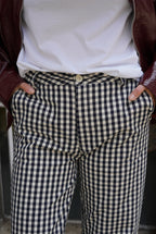Emile Navy Gingham Trousers