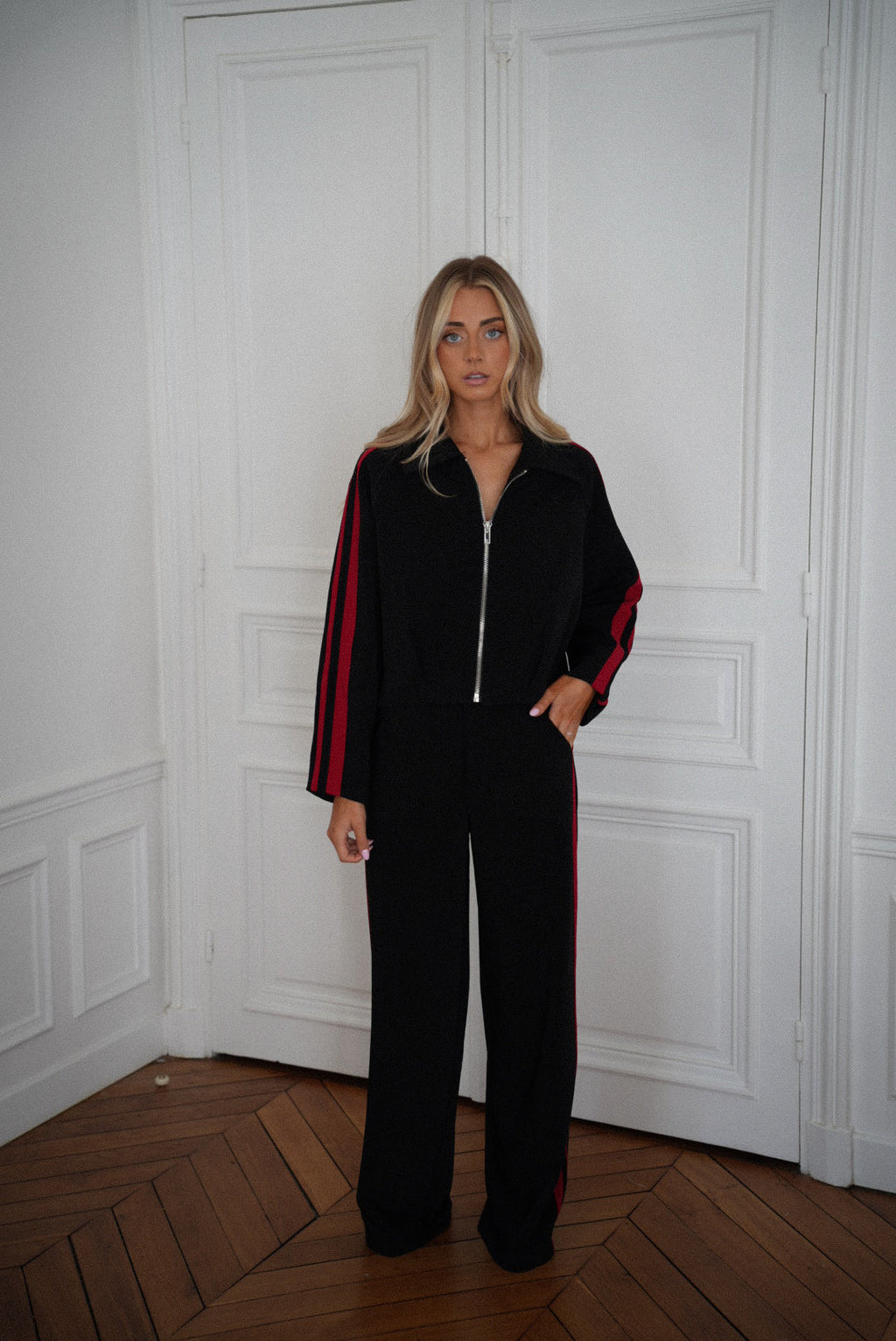 Chaqueta con cremallera Fantine - Negro