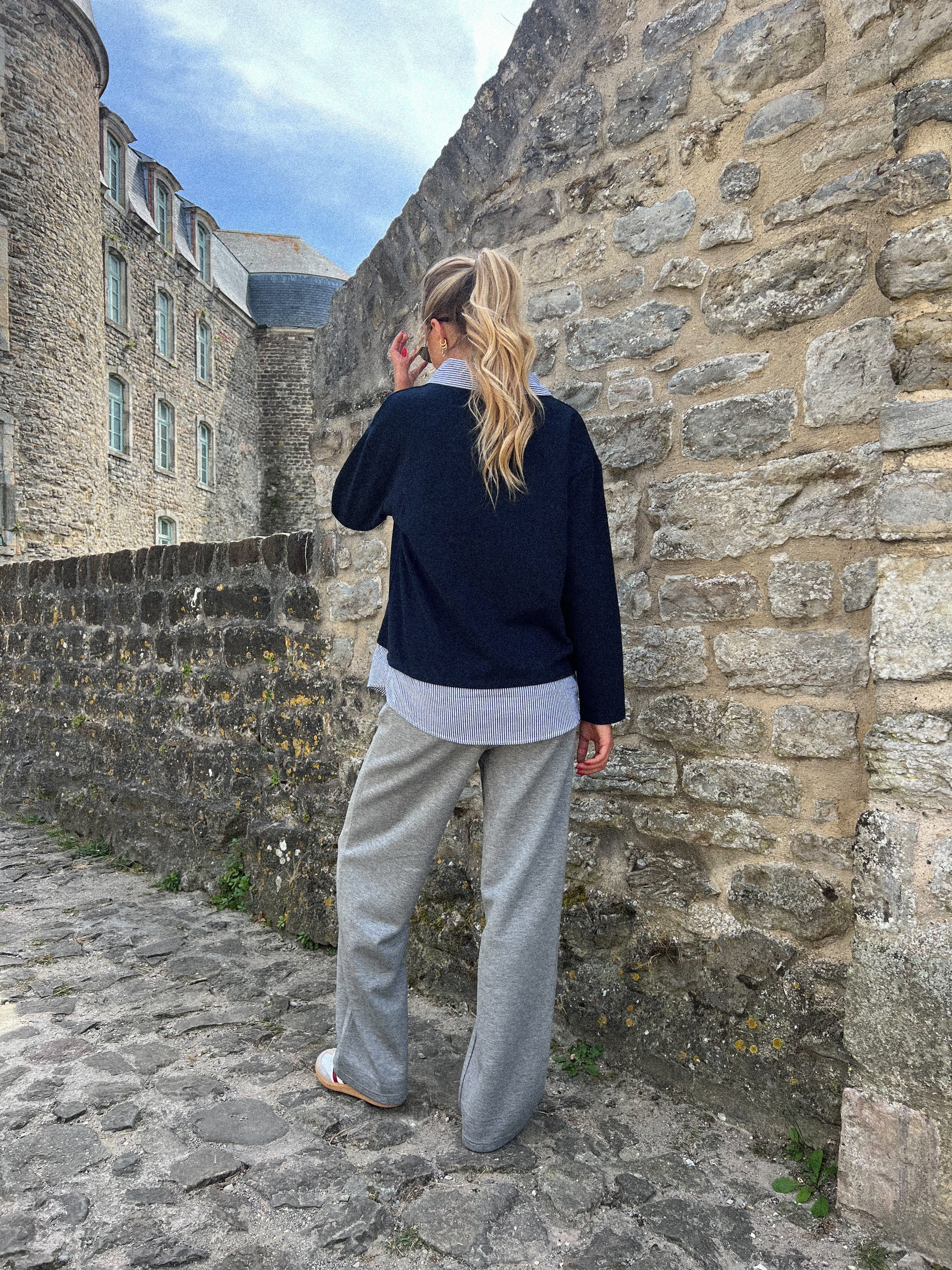 Adrien Straight Pants - Gray