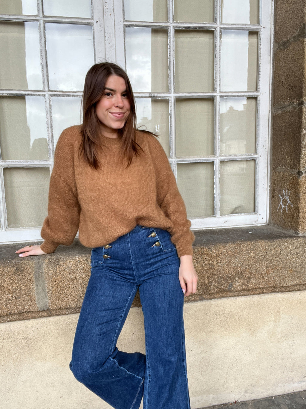 Gaia Camel Mohair And Wool Knit