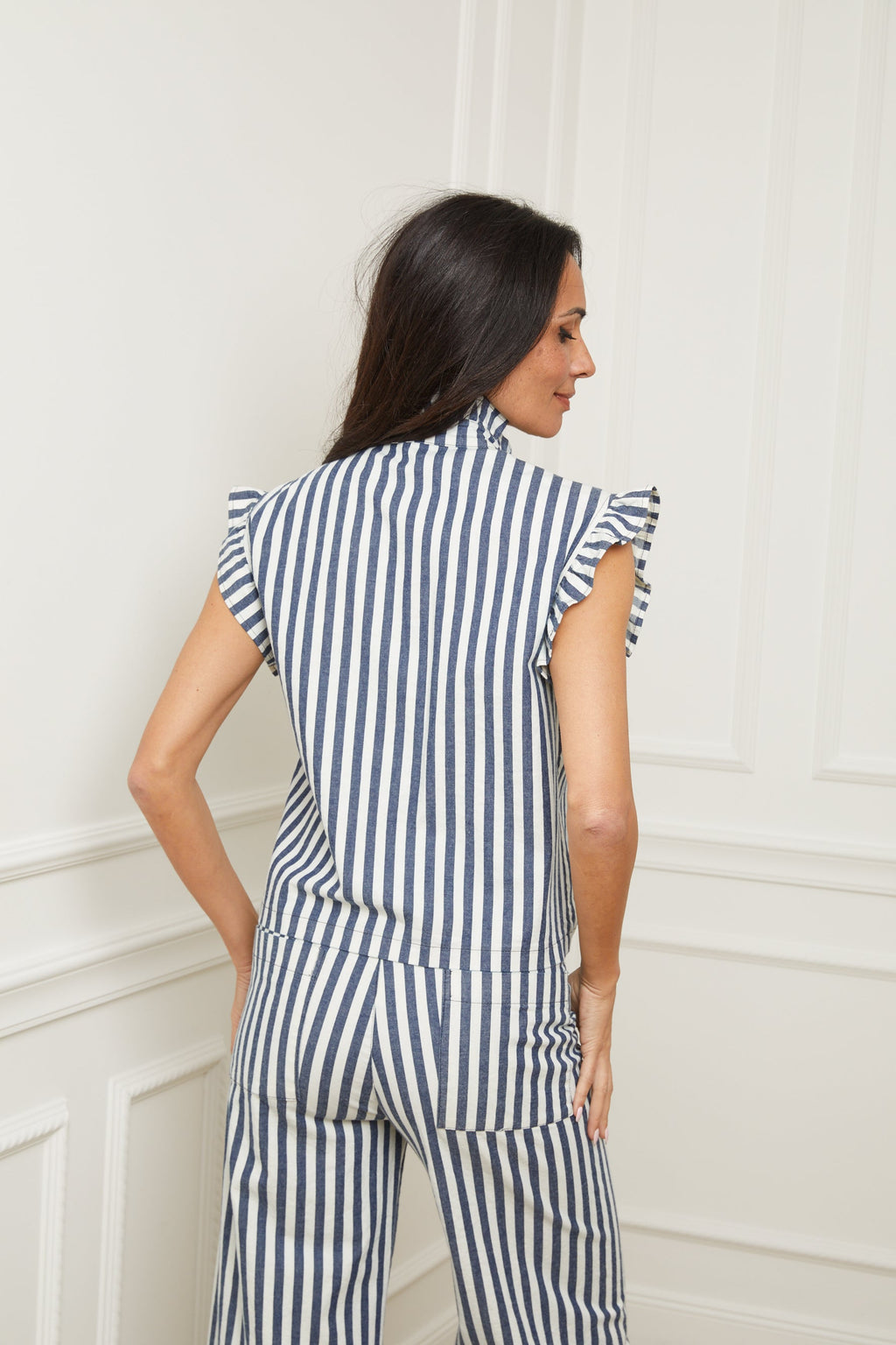 Camisa Tim - Blanco/Azul