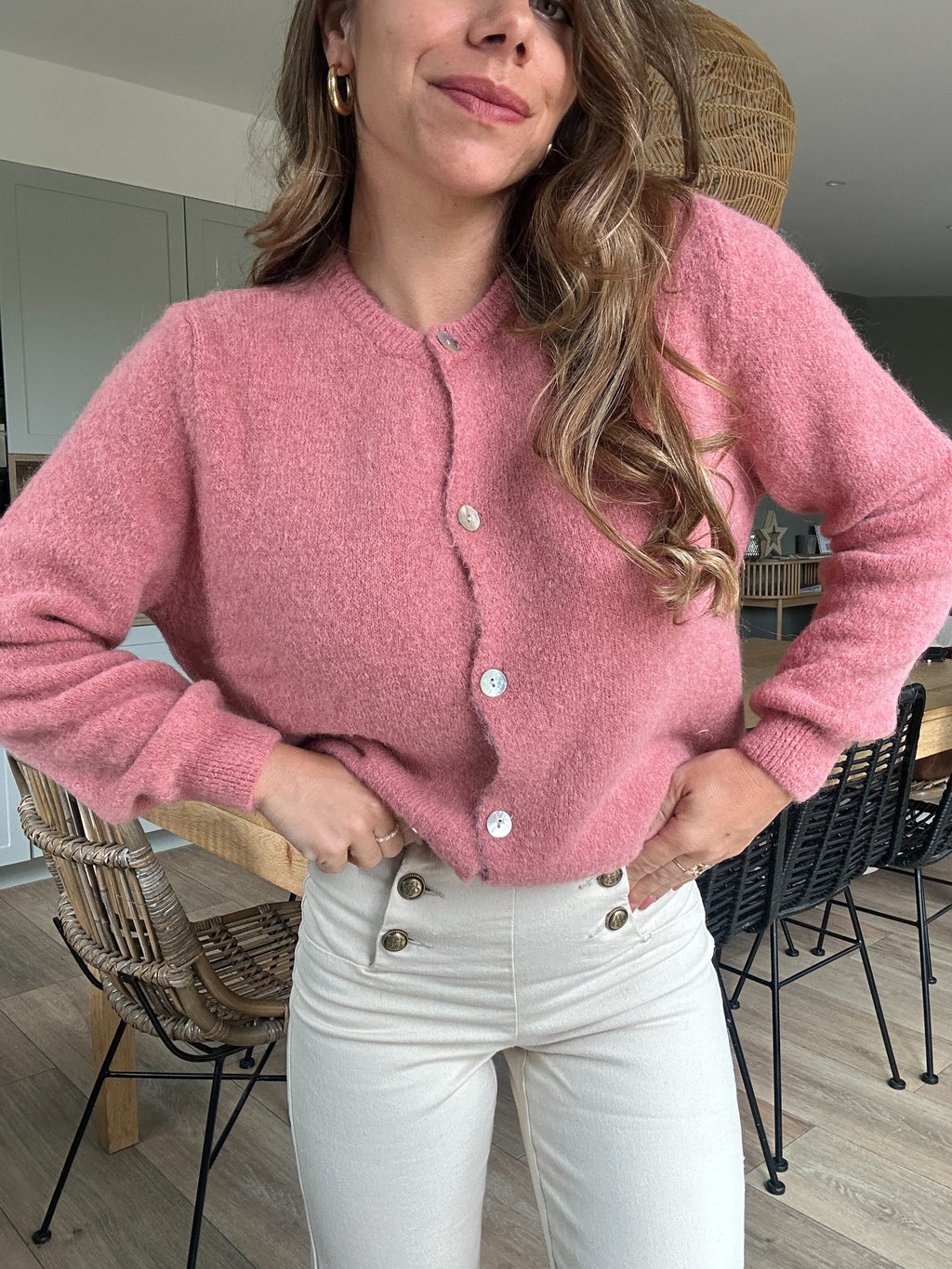 Punto de Lana Léonie Rosa Viejo