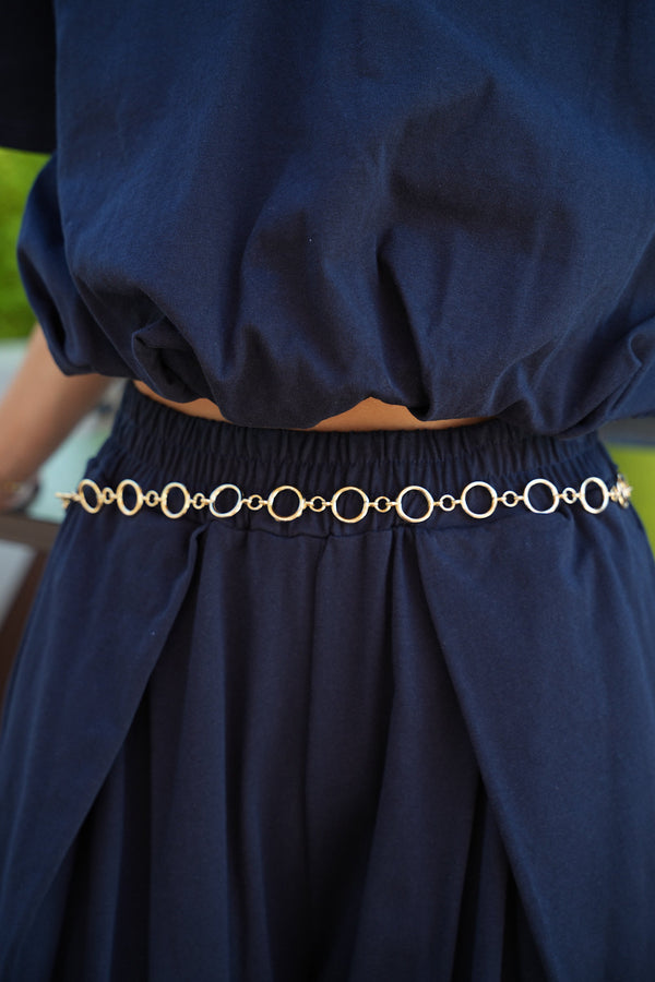 Braided Metal Belt - Gold
