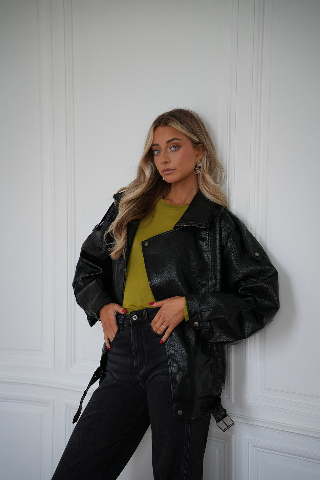 Veste En Similicuir Ivy - Noire