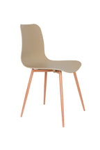 Leon - Set of 2 Dining Room Chairs - Steel - Beige