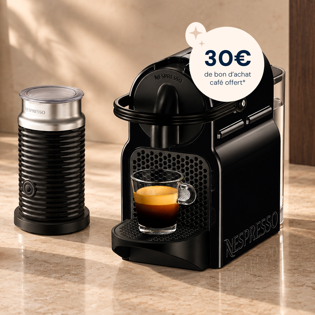 Kaffemaskin - Inissia + Aeroccino - Svart