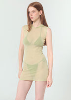 Robe Tricot à Capuche - Citron Vert