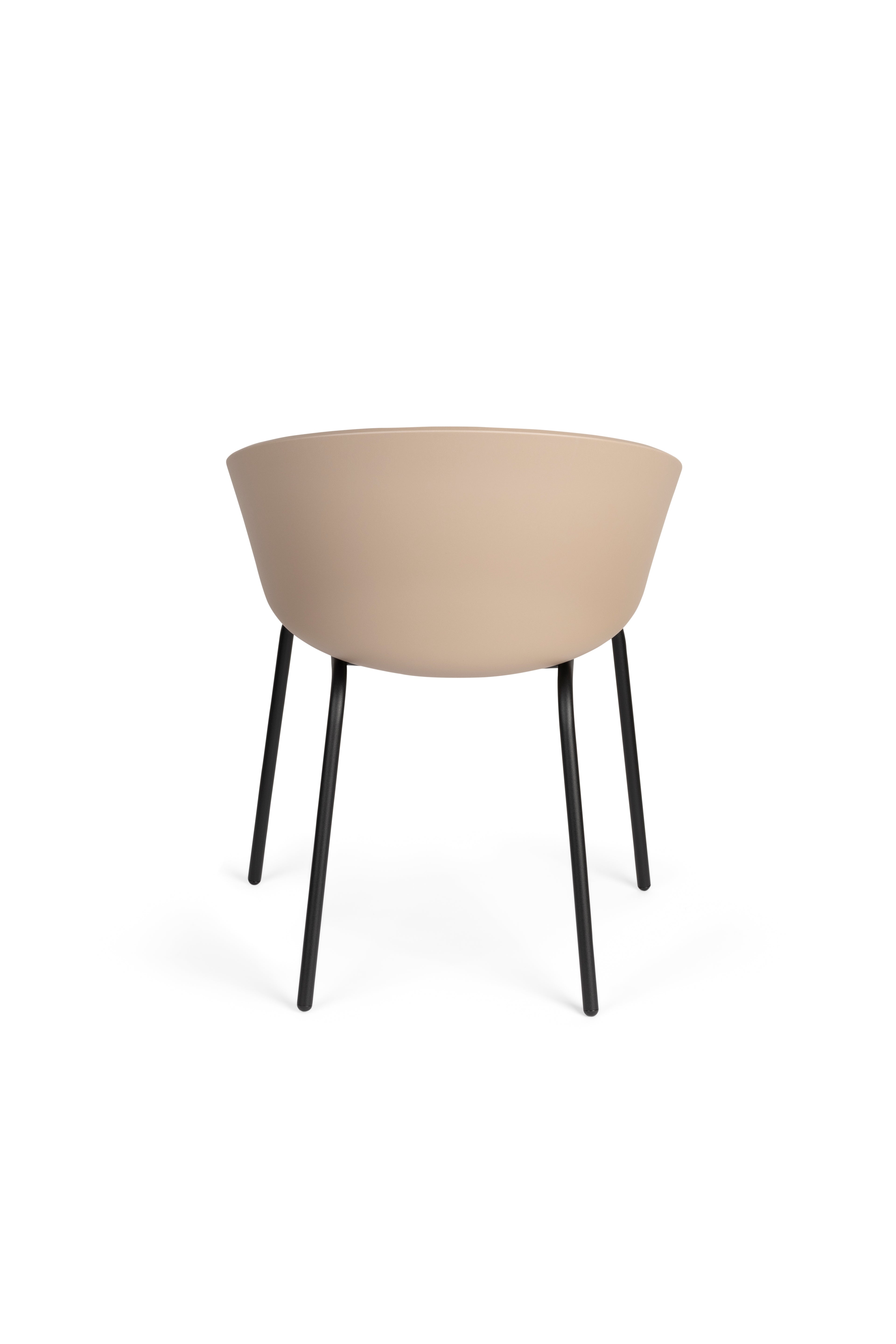 Void - Fauteuil De Salle À Manger - Plastique polypropylène - Marron Latte