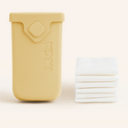 Etui à mouchoirs en tissu lavables jaune