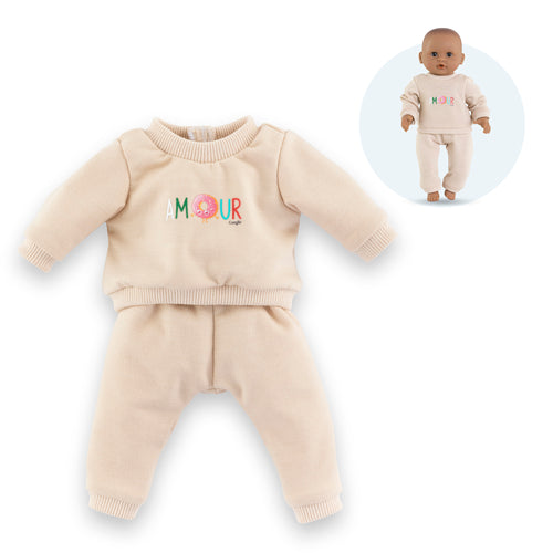 Jogging Beige Pour Poupon 30 Cm