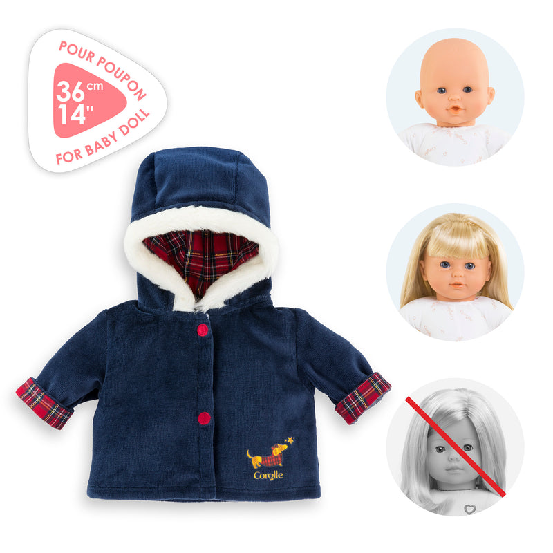 Manteau Corolle En Fêtes Pour Poupon 36 Cm