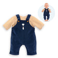 T-Shirt And Navy Dungarees For 42 cm Doll