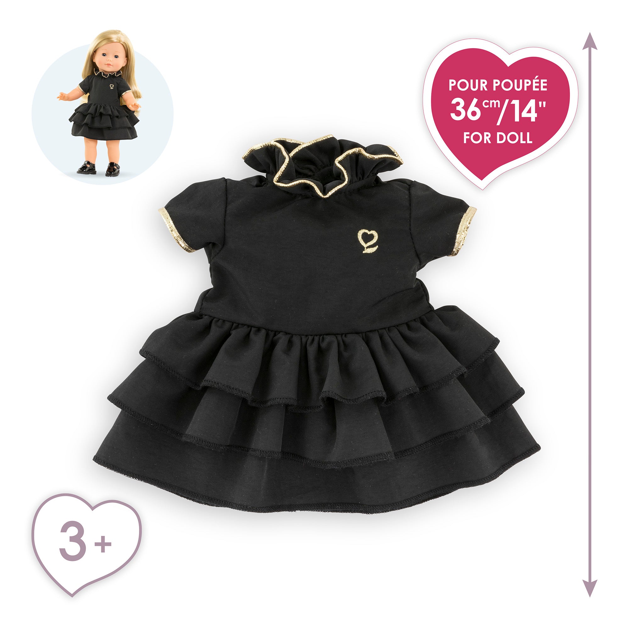 Little Black Dress For Ma Corolle Doll