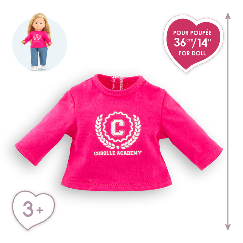 T-Shirt Fuchsia Corolle Academy Pour Poupée Ma Corolle