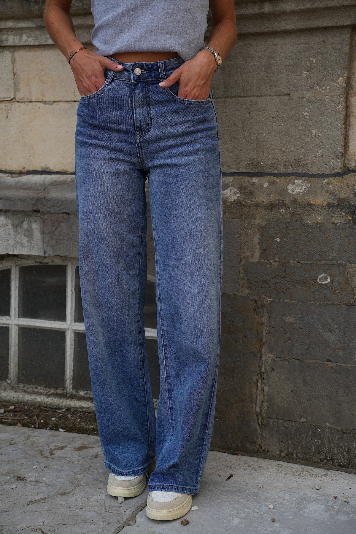 Straight Jeans Alli - Blå