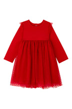 Robe Bi-Matière - Rouge - Bébé Fille