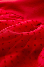 Robe Bi-Matière - Rouge - Bébé Fille
