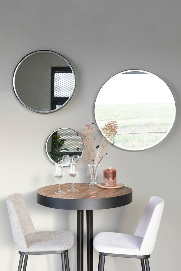 Raj Grand - Miroir - Acier - Noir
