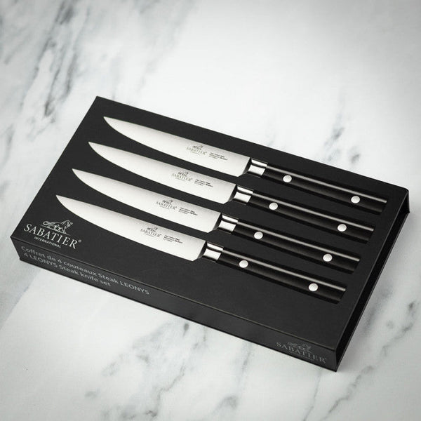Caja De 4 Cuchillos Para Carne - 12Cm - Leonys