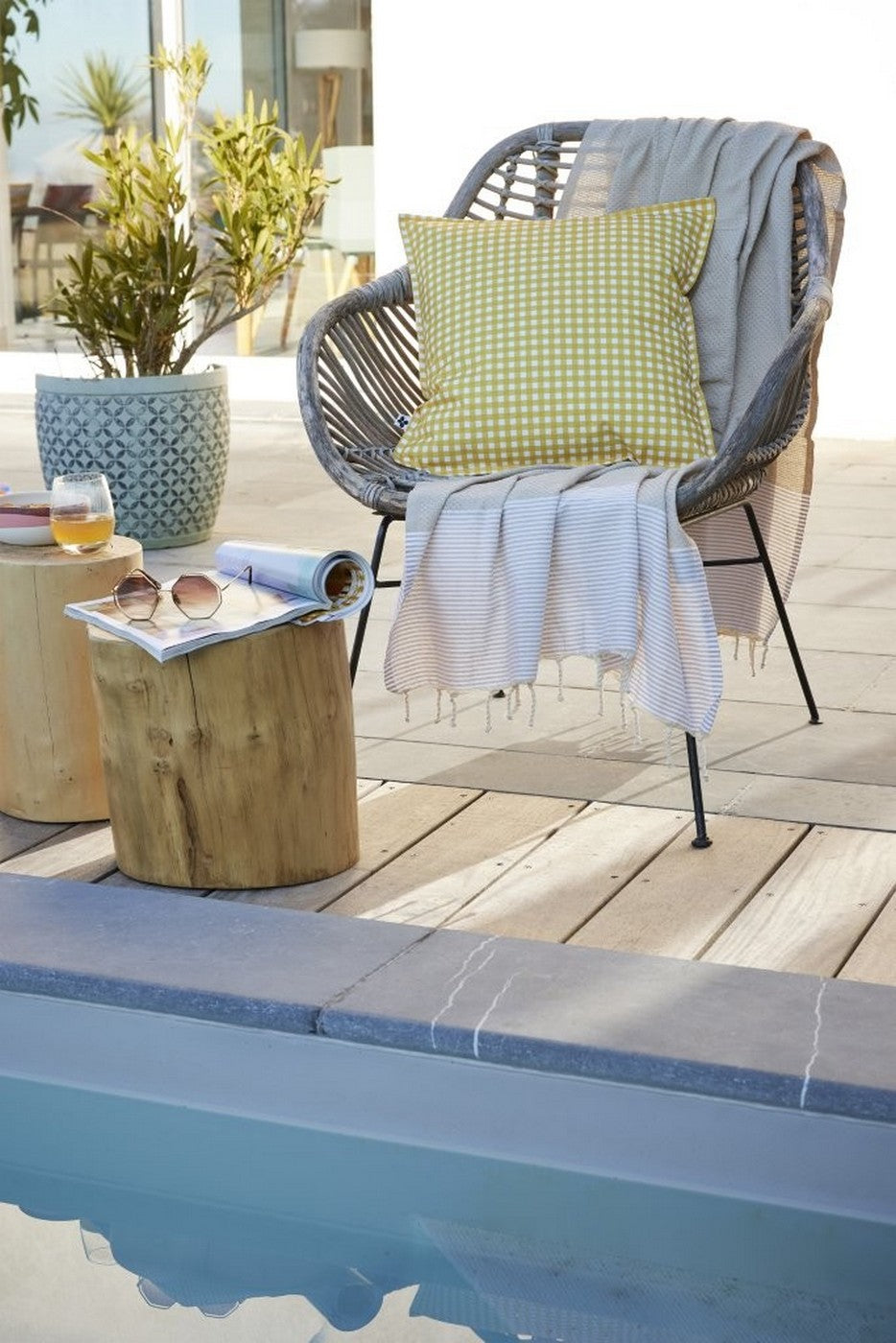 Printed Polyester Cushion Cover + Vickie Coating - Sun