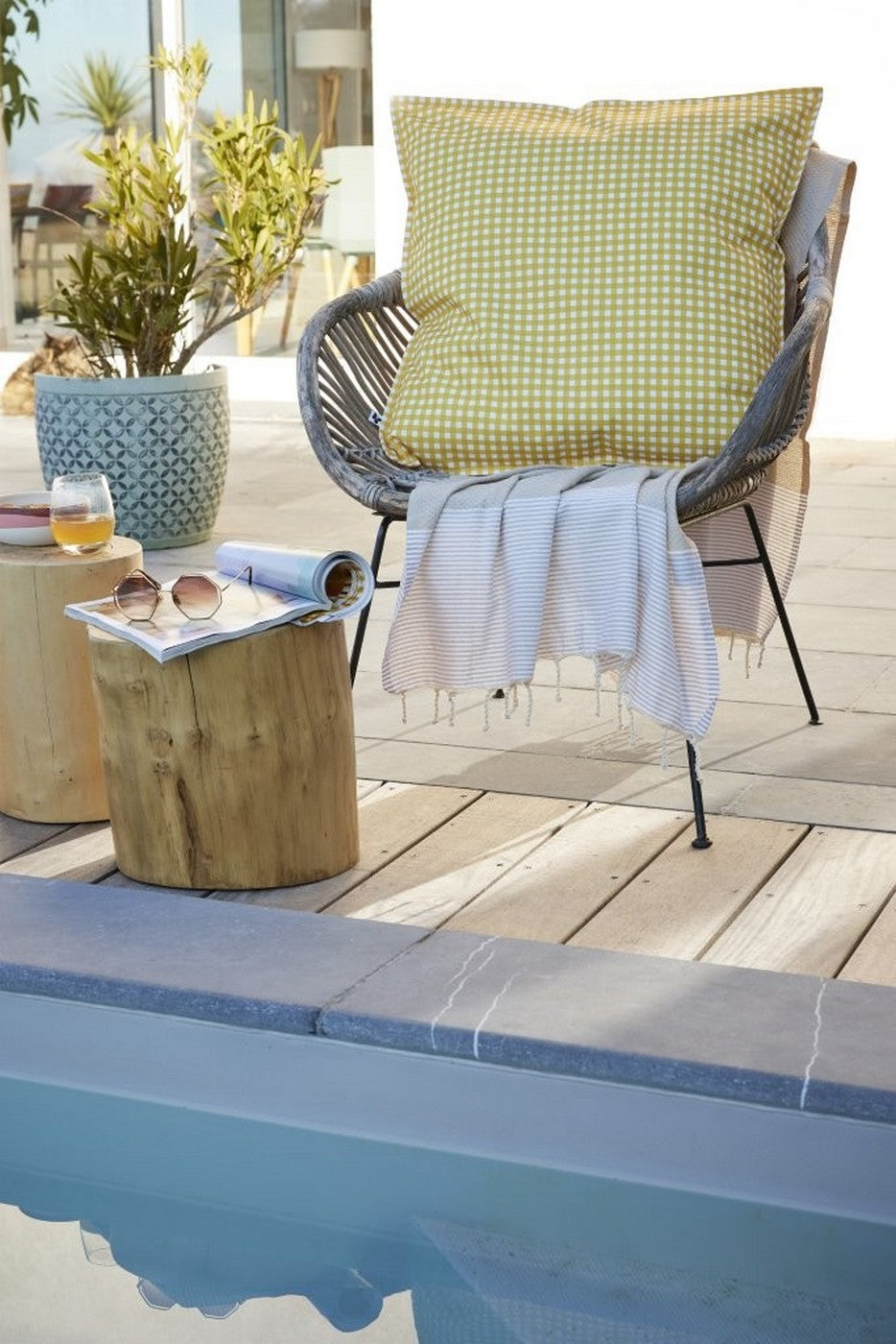 Printed Polyester Cushion Cover + Vickie Coating - Sun