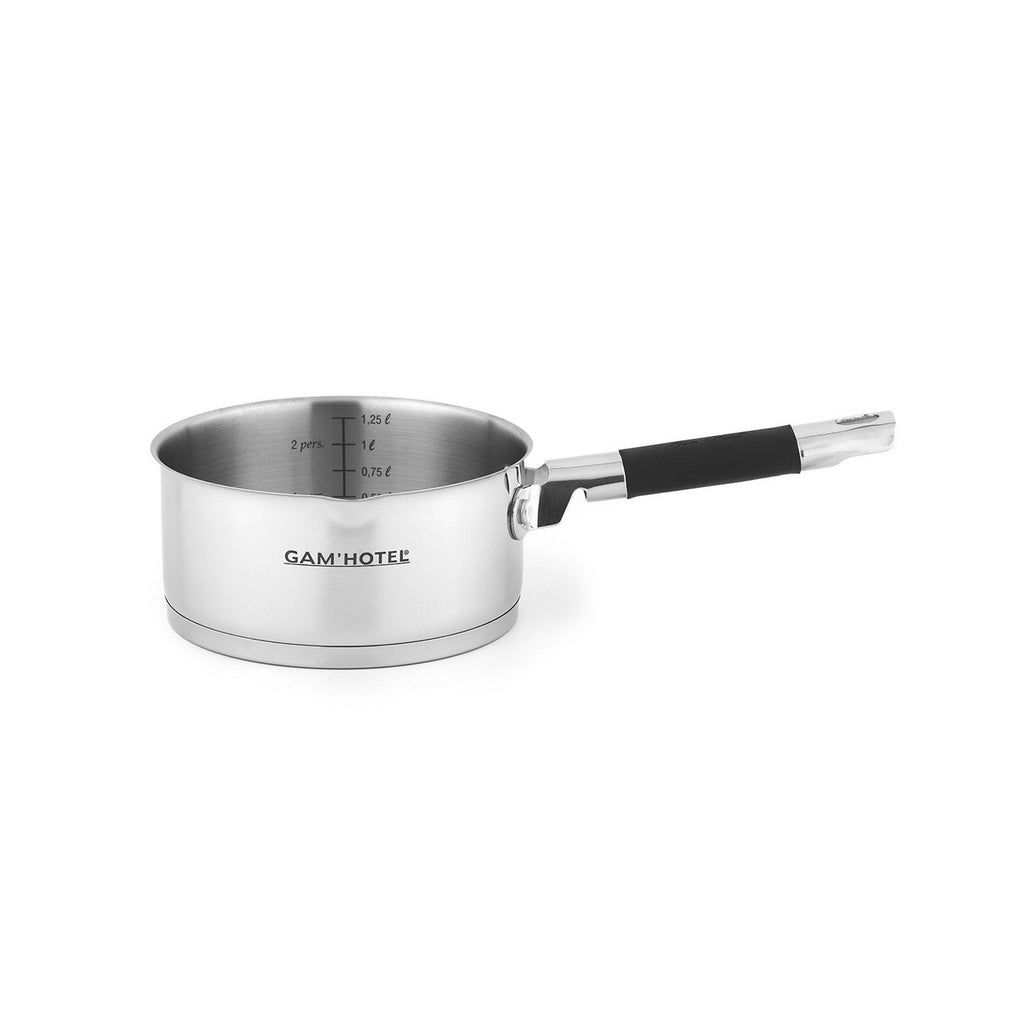 Gam'Hotel - 5 Casseroles Inox Induction - 12/14/16/18/20 Cm - Argenté