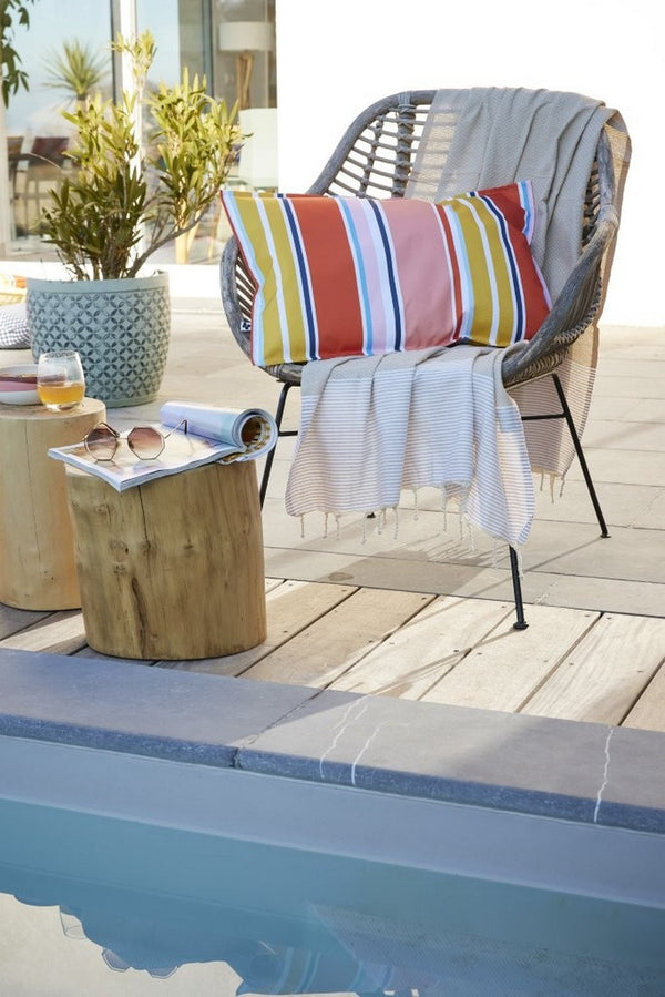 Bianca - Housse De Coussin - Polyester Imprimé + Enduction - Soleil