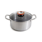 24Cm Triplex 'Blacksteel' Stockpot - Silver