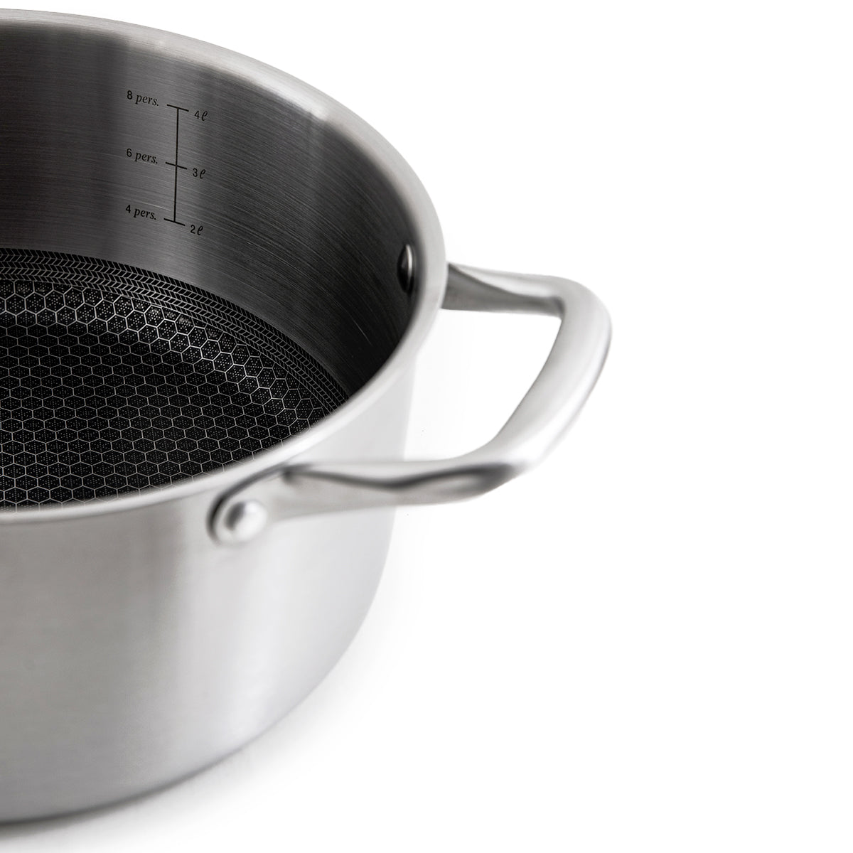 24Cm Triplex 'Blacksteel' Stockpot - Silver