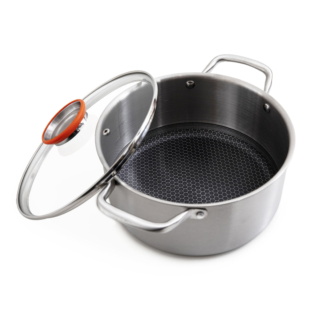24Cm Triplex 'Blacksteel' Stockpot - Silver