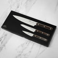 Couteaux Sabatier - Coffret Cuisine - 3 Pièces Phenix Inox - Couteau D'Office 9Cm/Couteau Utility Alvéolé 13Cm/Couteau De Cuisine 20Cm