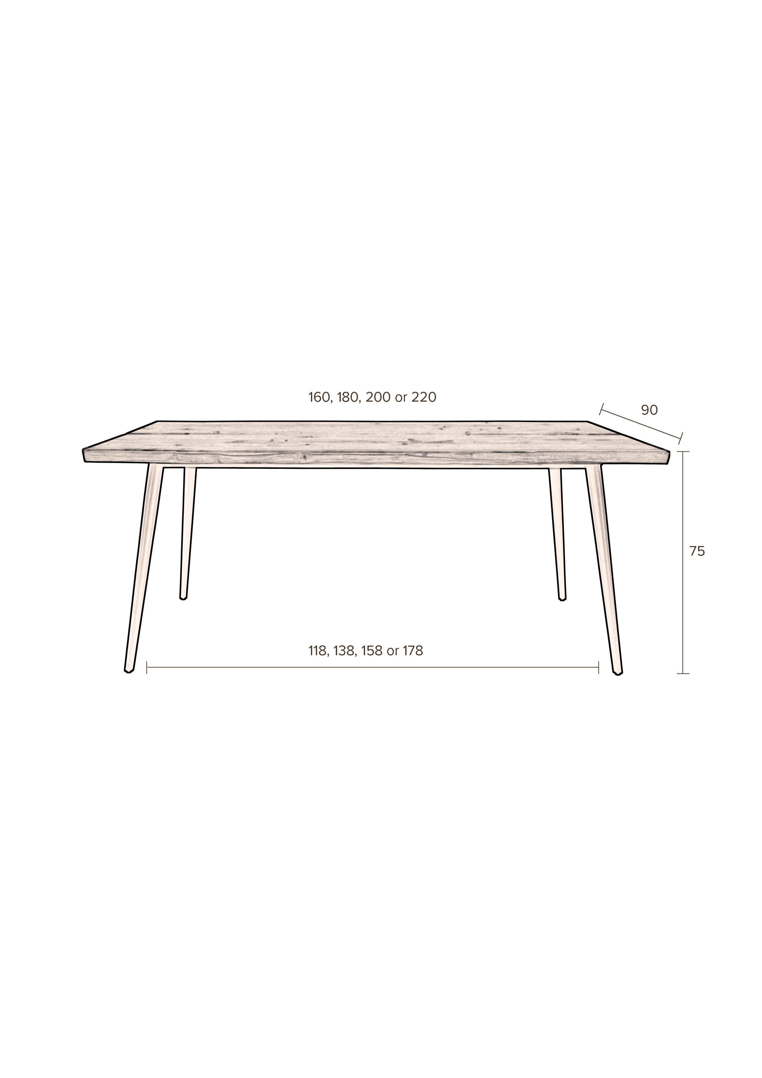 Alagon - Table De Salle À Manger - Bois - Noyer/Marron