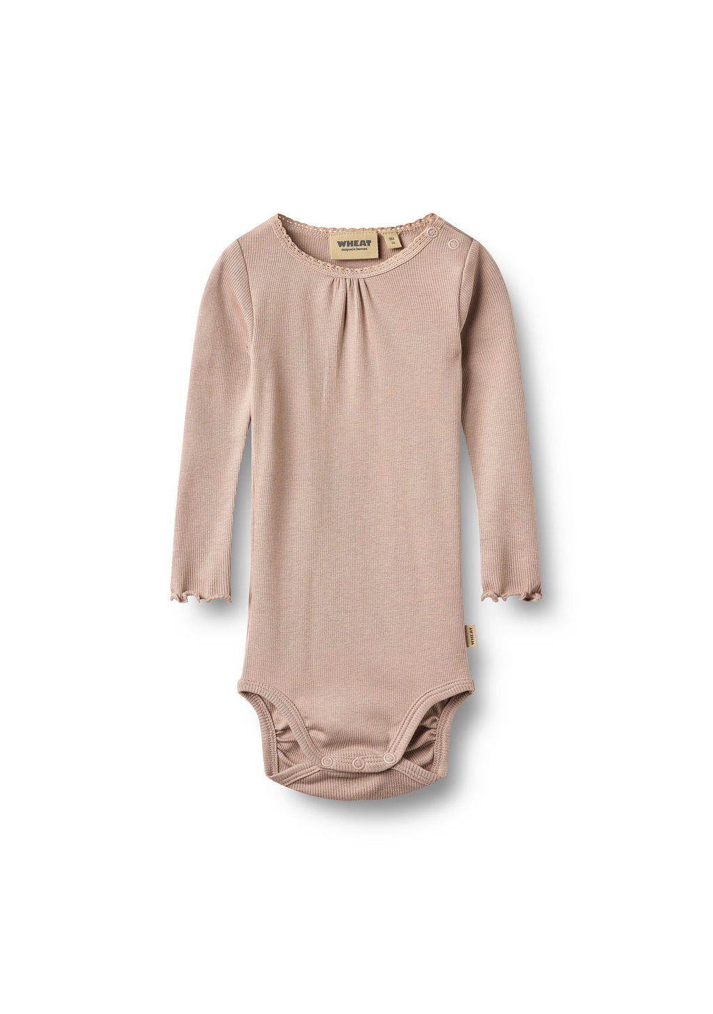 Gerippter Langarm-Body Lotta - Dry Rose