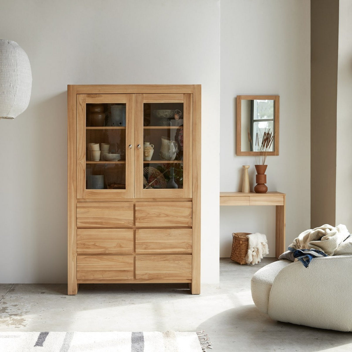 Eden - Geschirrschrank - Teak - Natur