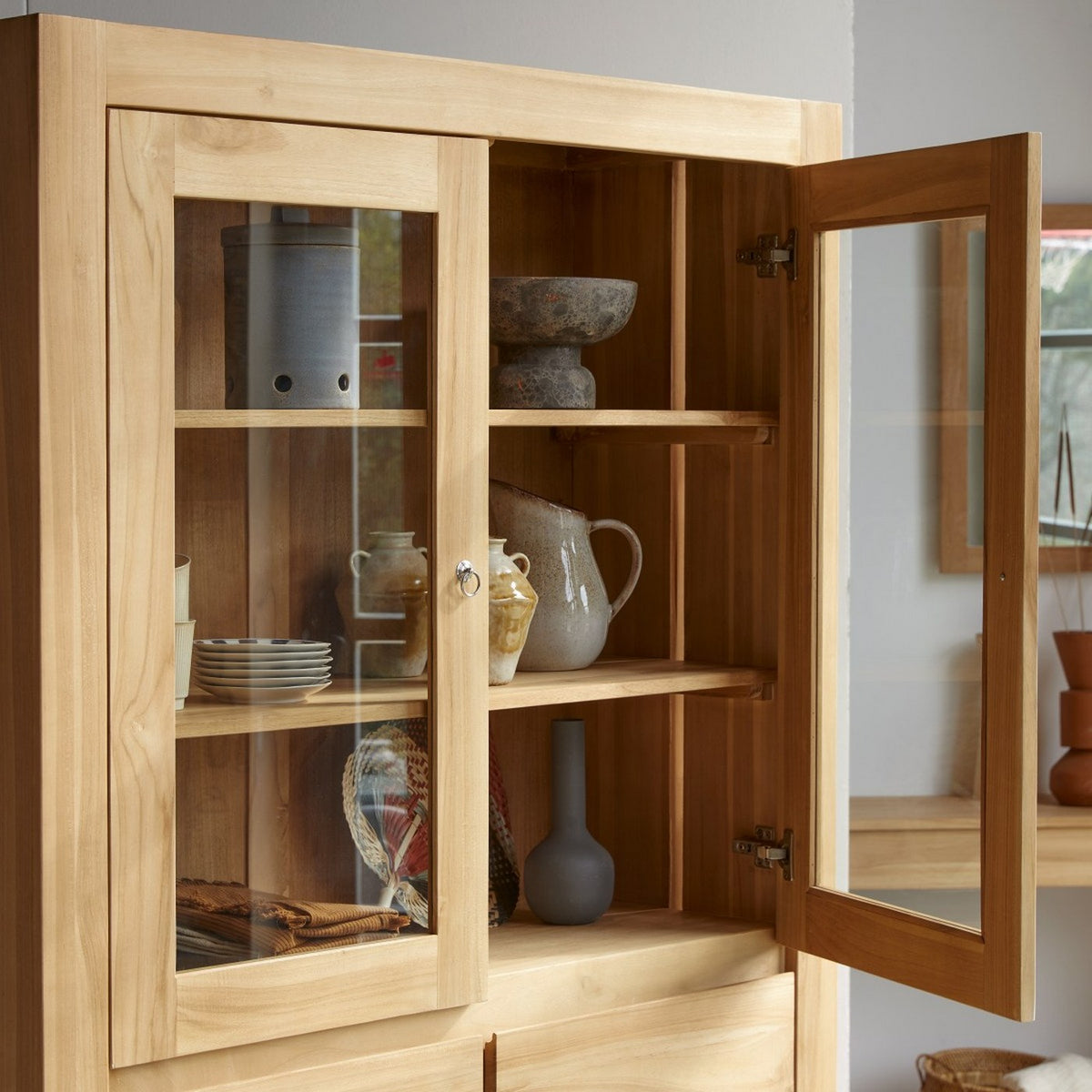 Eden - Geschirrschrank - Teak - Natur
