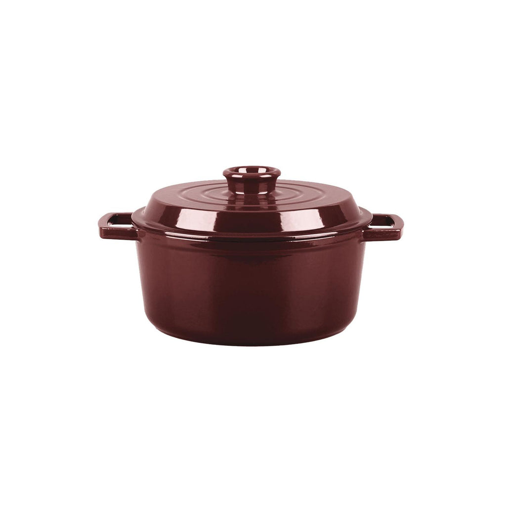 MasseIron - Round Casserole - Enameled Cast Iron - Merlot