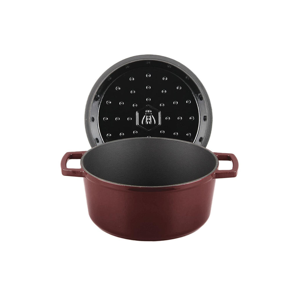 MasseIron - Round Casserole - Enameled Cast Iron - Merlot