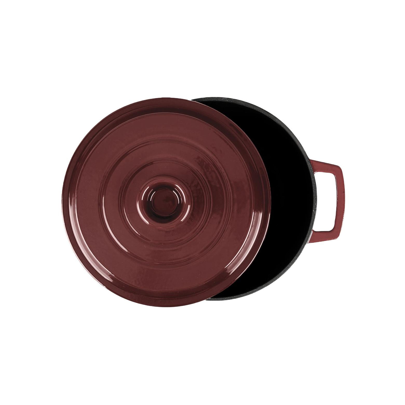 MasseIron - Round Casserole - Enameled Cast Iron - Merlot