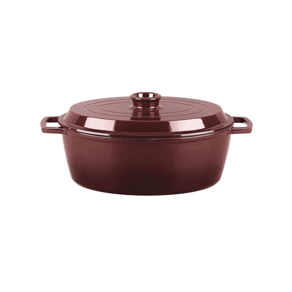 MasseIron - Oval Casserole - Enameled Cast Iron - Merlot
